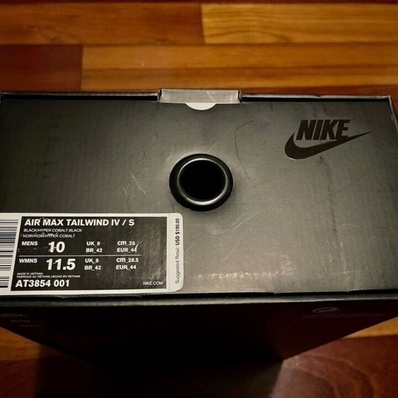 Supreme Nike Air Max Tailwind 4 Black Cobalt Size 10 - Picture 3 of 5